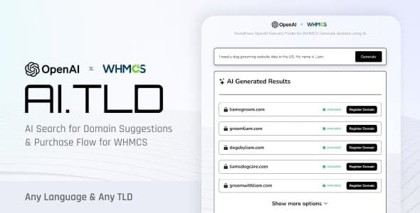 AI.TLD – WordPress OpenAI Domains Finder for WHMCS